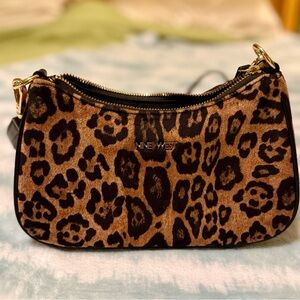 Nine West Animal Print Mini Shoulder Bag in Brown